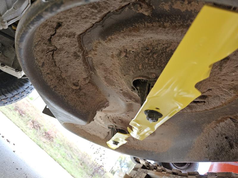 The blades have "Grass side" on them to aid in installation.