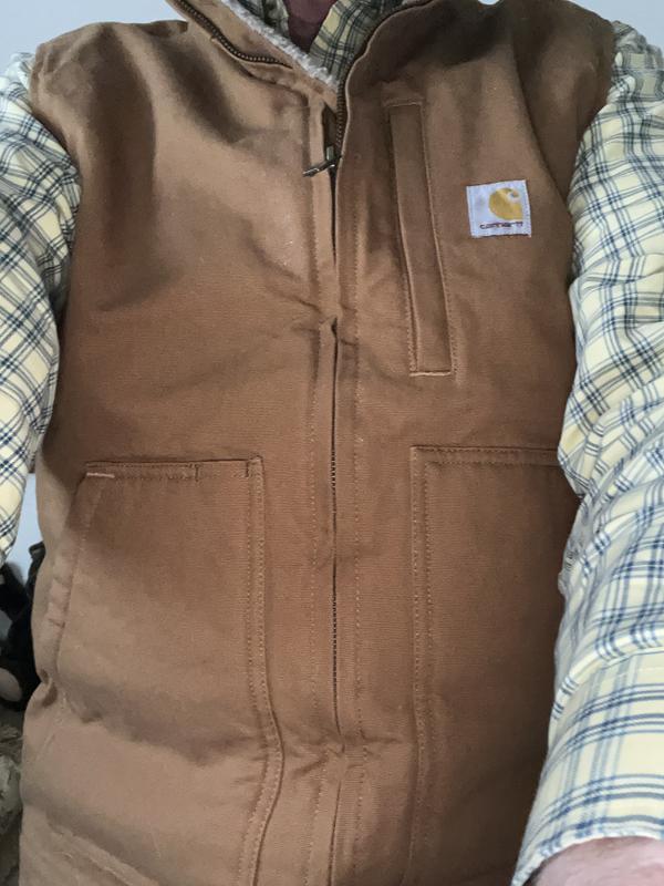 Carhartt Men's Duck Sherpa-Lined Mock Neck Vest at Tractor
