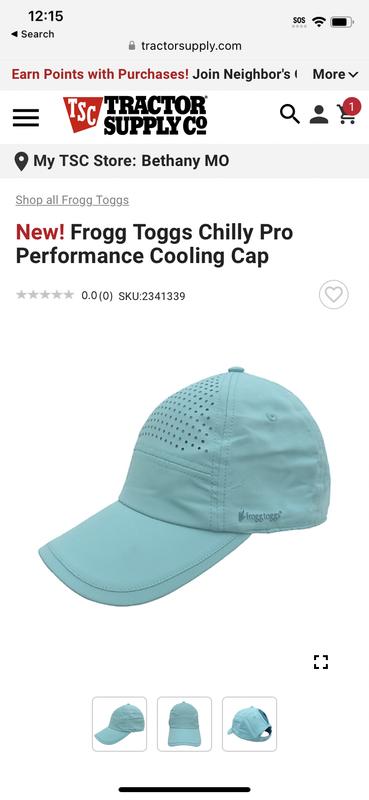 Frogg Togg cooling hat.