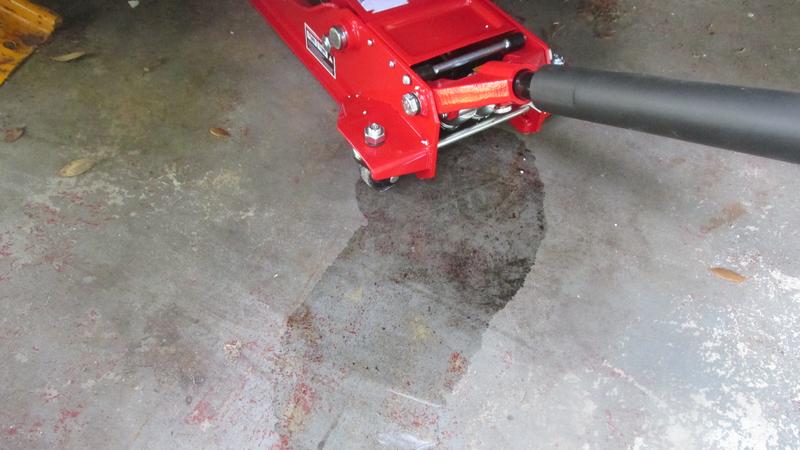 First use and oil running out from under jack