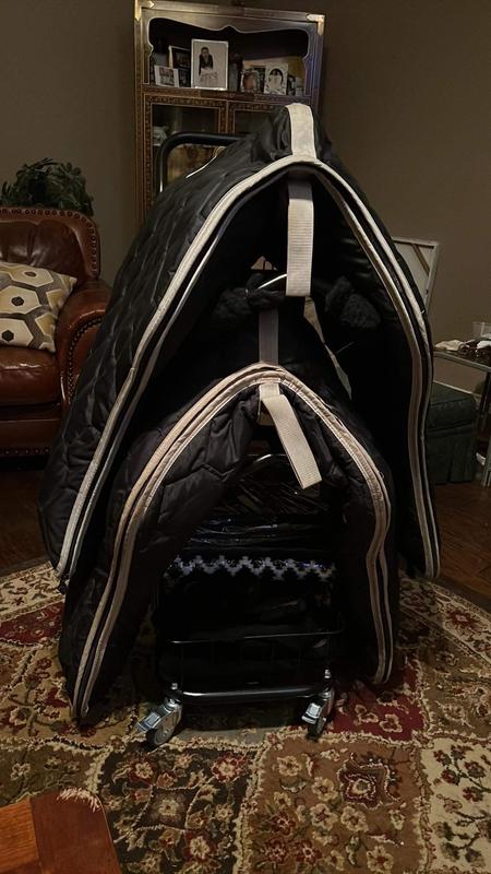 Two full sized big reining and cow horse saddles even in their carrier bags!