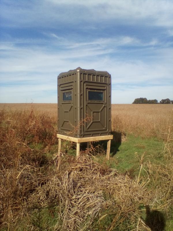 raised blind in field