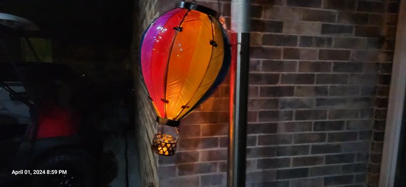 My LARGE solar lite with realistic flame!