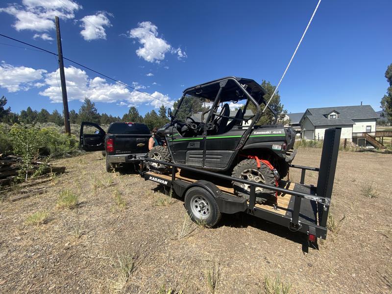 With UTV loaded and strapped