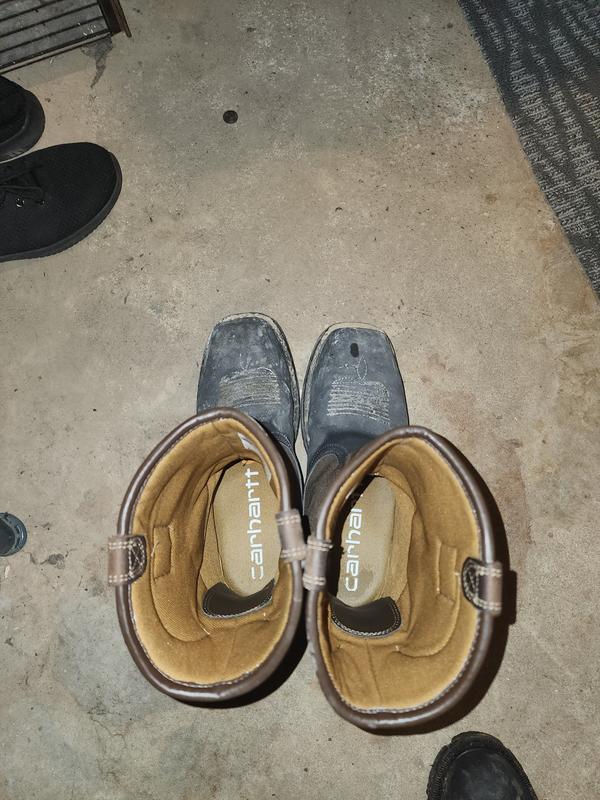 Upper area of boots. Its wider than the noncoated boots.