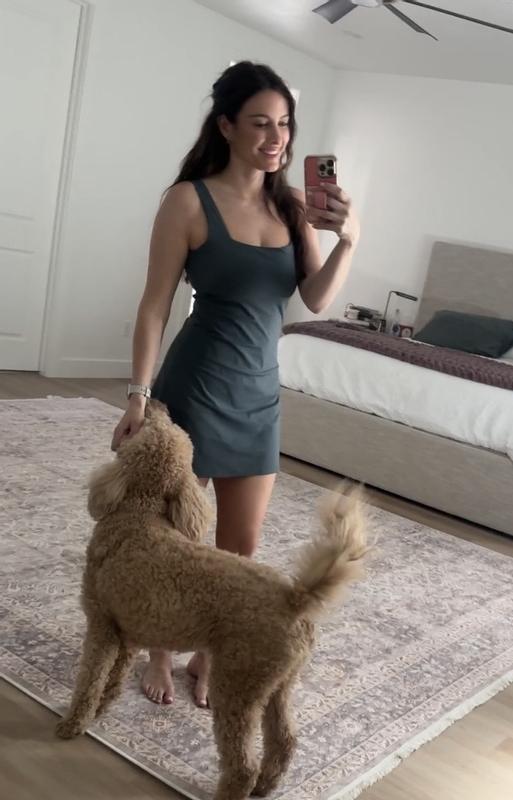 Customer photo for "Moveknit sleeveless dress is worth the $"