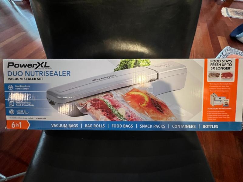 Reseal ANY type of bag to keep food fresh!  PowerXL Duo NutriSealer Vacuum  Sealer Review by Marissa 