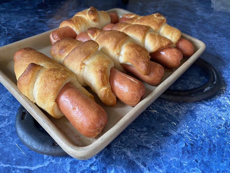 As you can see the “piggies in a blanket” turned out perfectly!