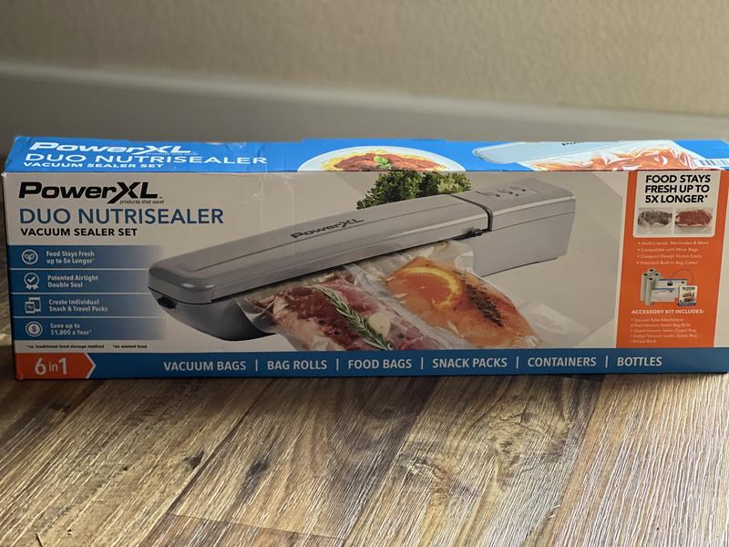 PowerXL Duo NutriSealer 6-in-1 Food Sealer w/ Vacuum Bags