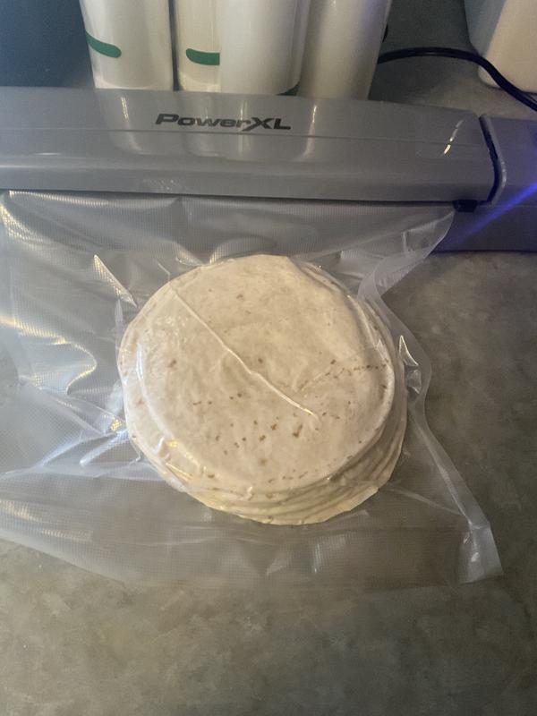 Sucks out air so things like tortillas stay fresh longer