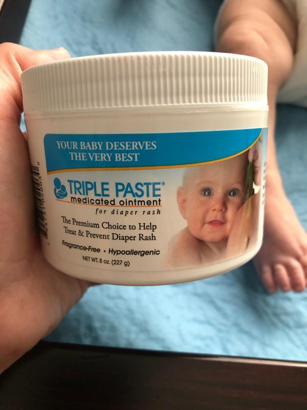 Triple Paste Diaper Rash Cream, Hypoallergenic Medicated Ointment for  Babies