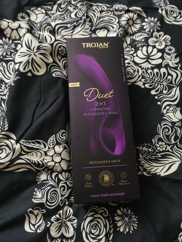 trojan duet 2-in-1 vibrating massager + ring Trojan