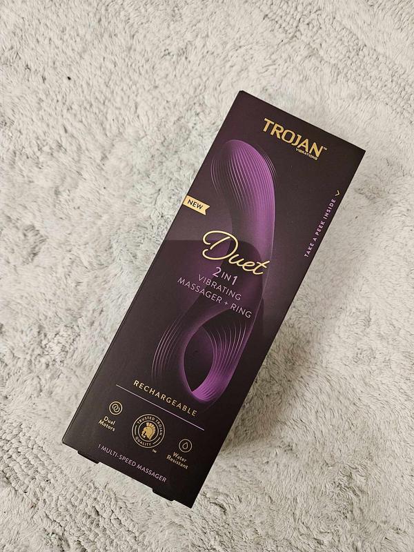 trojan duet 2-in-1 vibrating massager + ring Trojan
