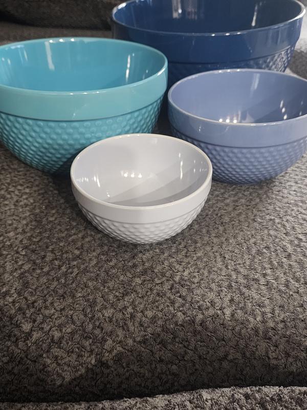 Tabletops Gallery Hobnail 4PC Blues Mixing Bowl Set TTU-A5440-ECM