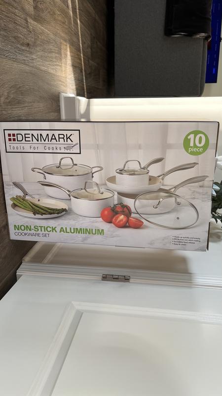 Denmark Aluminum Non-Stick Cookware Set - Coral, 10 pc - Foods Co.