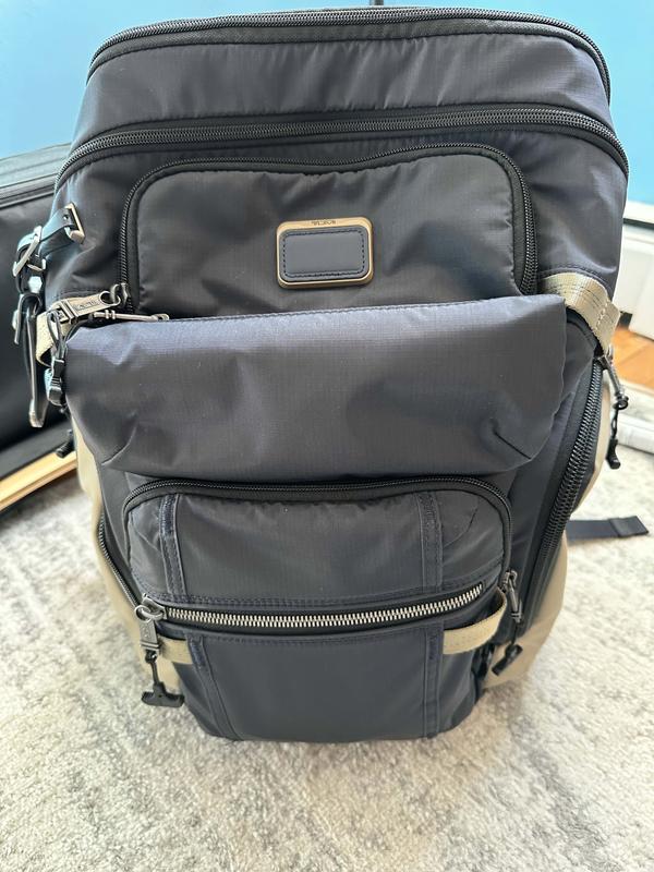 Front top pocket has passport and other small things in it. It should not be sinking in like this.