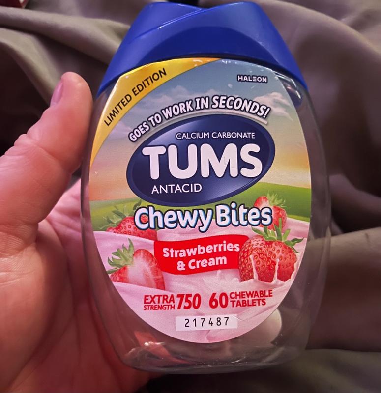 Tums Regular Strength Chewable Calcium Carbonate Antacid and Calcium ...
