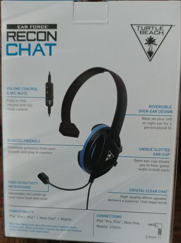  Turtle Beach Recon Chat PlayStation Headset – PS5, PS4, Xbox  Series X, Xbox Series S, Xbox One, Nintendo Switch, Mobile, & PC with 3.5mm  – Glasses Friendly, High-Sensitivity Mic - White 