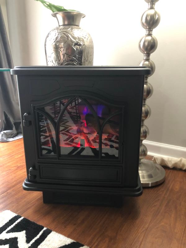 Duraflame 3D Black Infrared Electric Fireplace Stove DFI47004 Bed