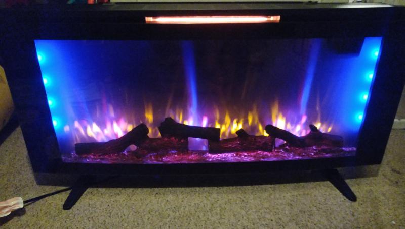 Duraflame 42-in W Black Infrared Quartz Electric Fireplace in the Electric  Fireplaces department at Lowes.com