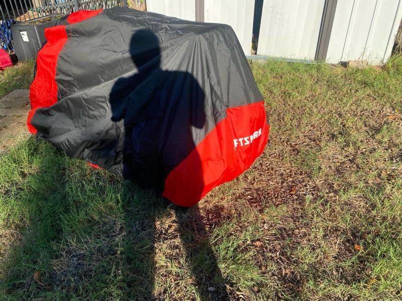 CRAFTSMAN 80-in L x 52-in W x 47-in H Black Riding Mower Cover ...