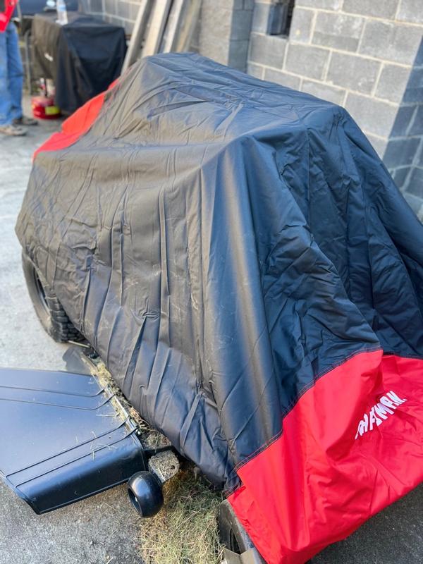 CRAFTSMAN 80-in L x 52-in W x 47-in H Black Riding Mower Cover ...