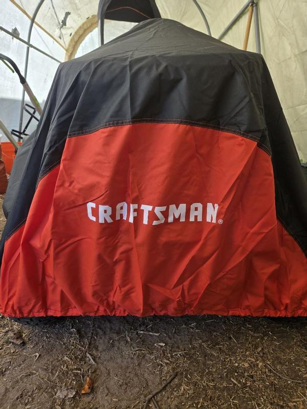 CRAFTSMAN 80-in L x 52-in W x 47-in H Black Riding Mower Cover ...