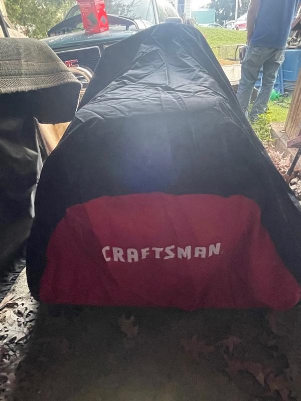 CRAFTSMAN 80-in L x 52-in W x 47-in H Black Riding Mower Cover ...