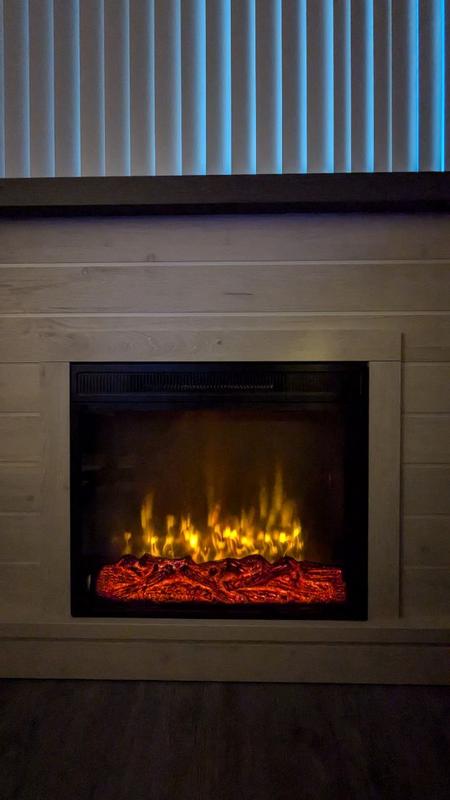 duraflame® Wall Mantel Electric Fireplace, Fairfax Oak - Twin Star