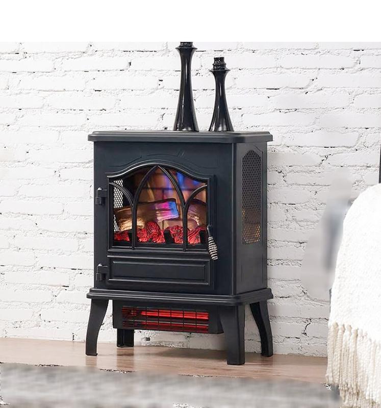 Duraflame 3D Black Infrared Electric Fireplace Stove DFI47004 Bed