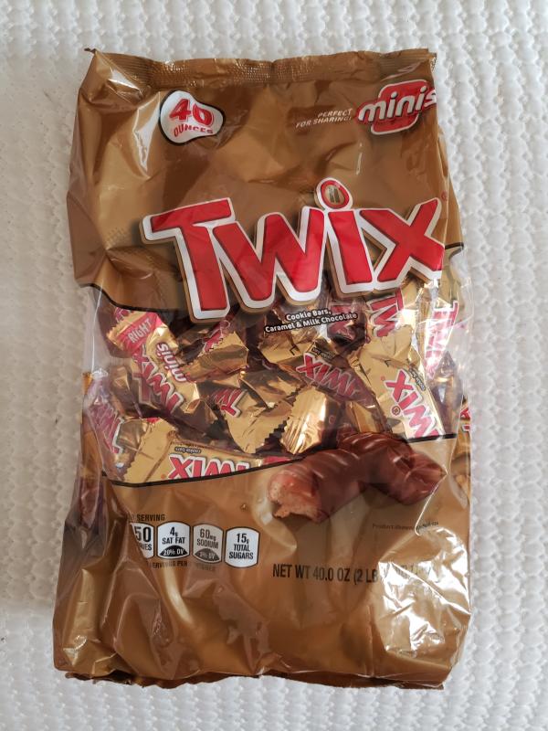 Twix Fun Size Caramel & Milk Chocolate Cookie Bars Bag, 20pc