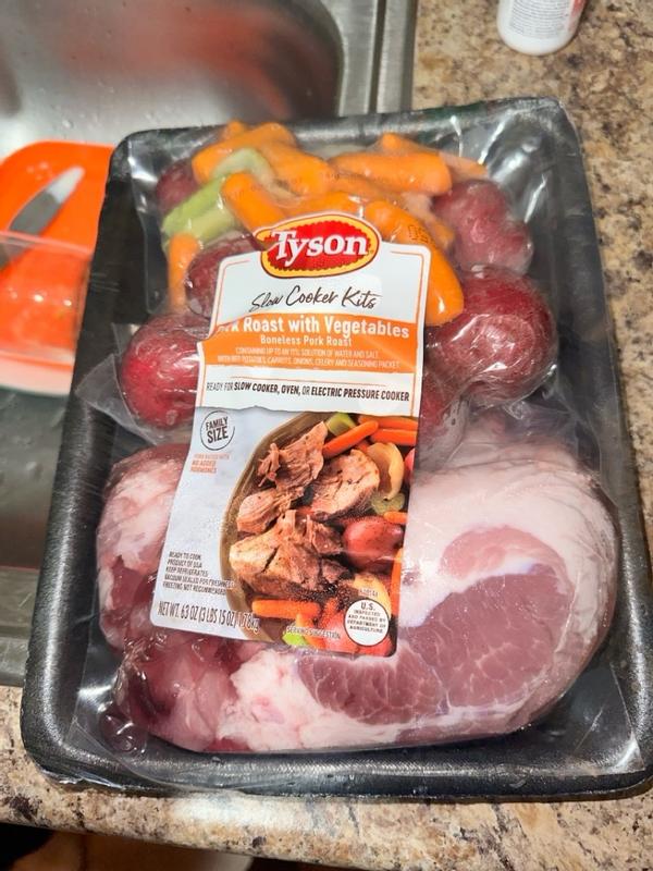 Tyson Slow Cooker Pork Roast with Vegetables Family Size Meal Kit