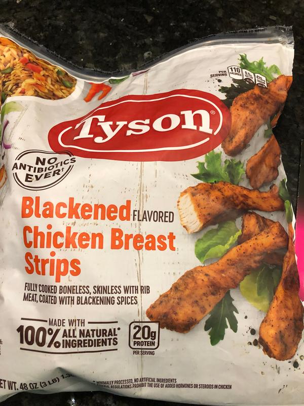 Blackened Flavored Chicken Breast Strips Tyson Brand