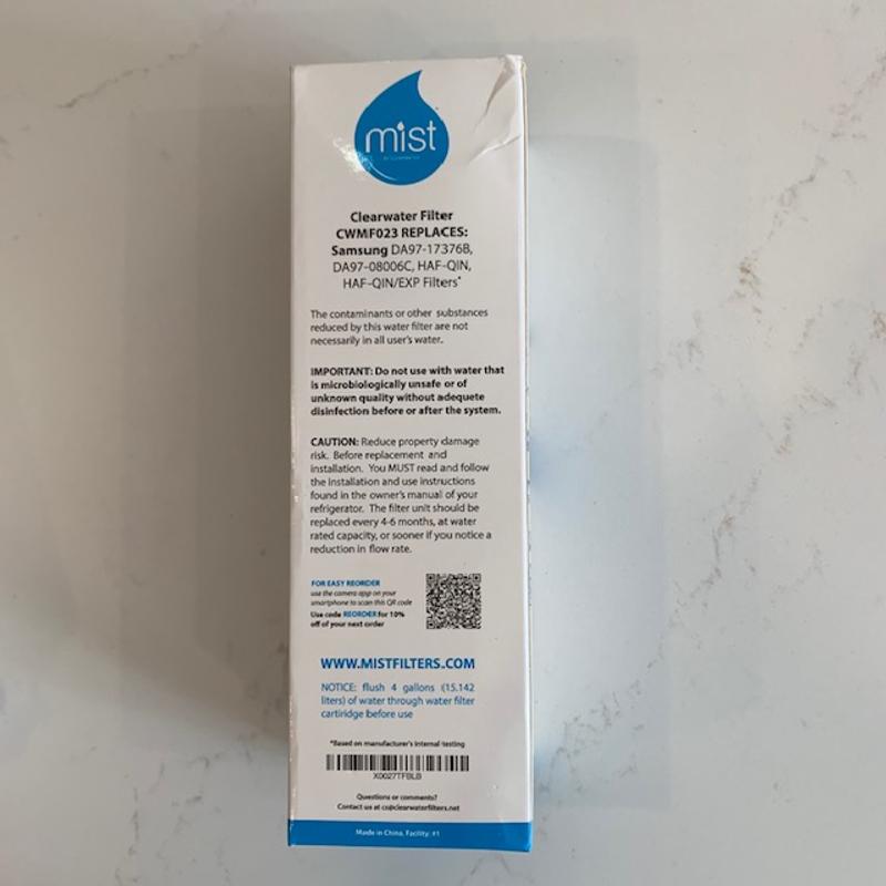 Mist Replacement Filter Model CWMF023 replaces DA97-17376B, DA97-08006C, HAF-QIN, HAF-QIN/EXP filters.