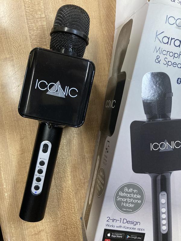 Tzumi PopSolo - Micrófono de karaoke recargable Bluetooth y mezclador de  voz con soporte para teléfono inteligente, ideal para todas las edades