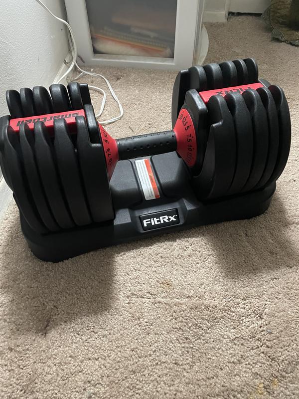 FitRx SmartBell 25lb Adjustable Dumbbell – 9-in-1 Quick-Select Set (5-25 Lbs)-1029981
