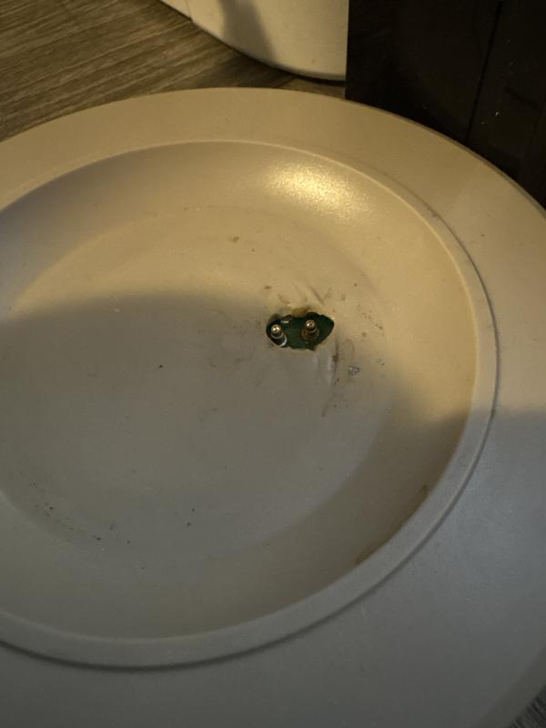 Melting around the prongs.