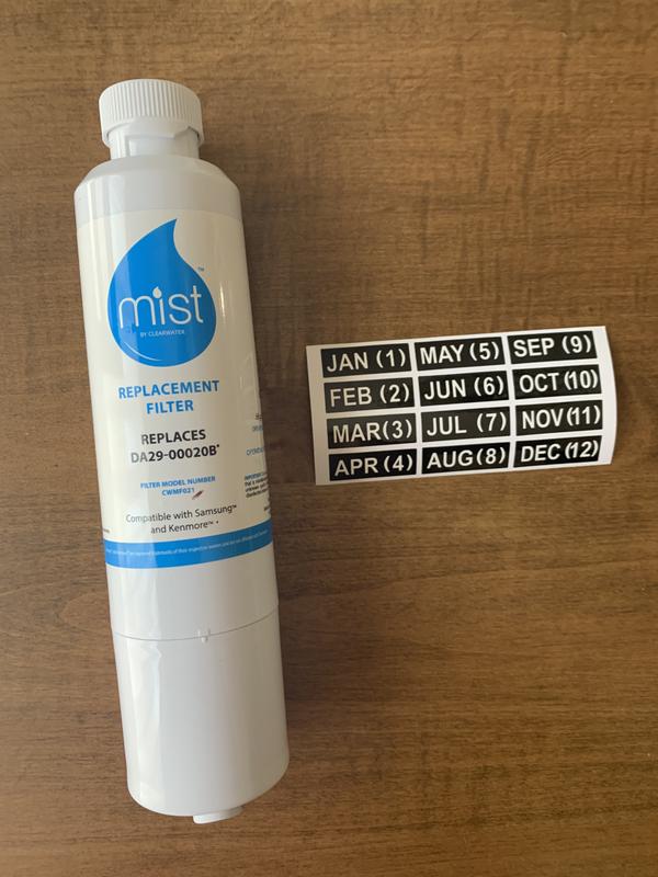 Comes with filter expiration date reminder stickers.