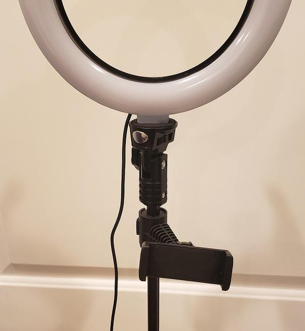 The bottom phone mount can quickly be maneuvered in any position