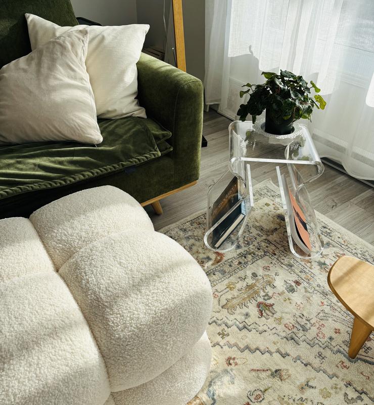 Magino Stool | Modern Acrylic Magazine Rack & Record Holder
