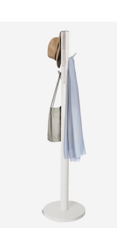 White Flapper Coat Rack