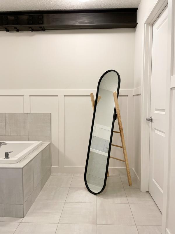Umbra Hub Arched Standing Floor Mirror, Black/Natural, 16.7 x 23 x 62.2 ...