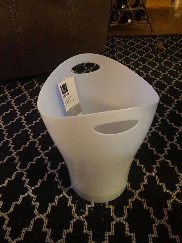 Umbra Garbino Trash Can (2.25-gallon, Metallic White) : Target