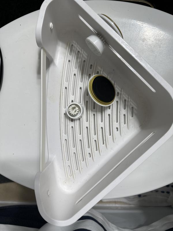 Umbra Flex Gel-Lock Suction Cup Single Shelf Shower Corner Bin, Black 