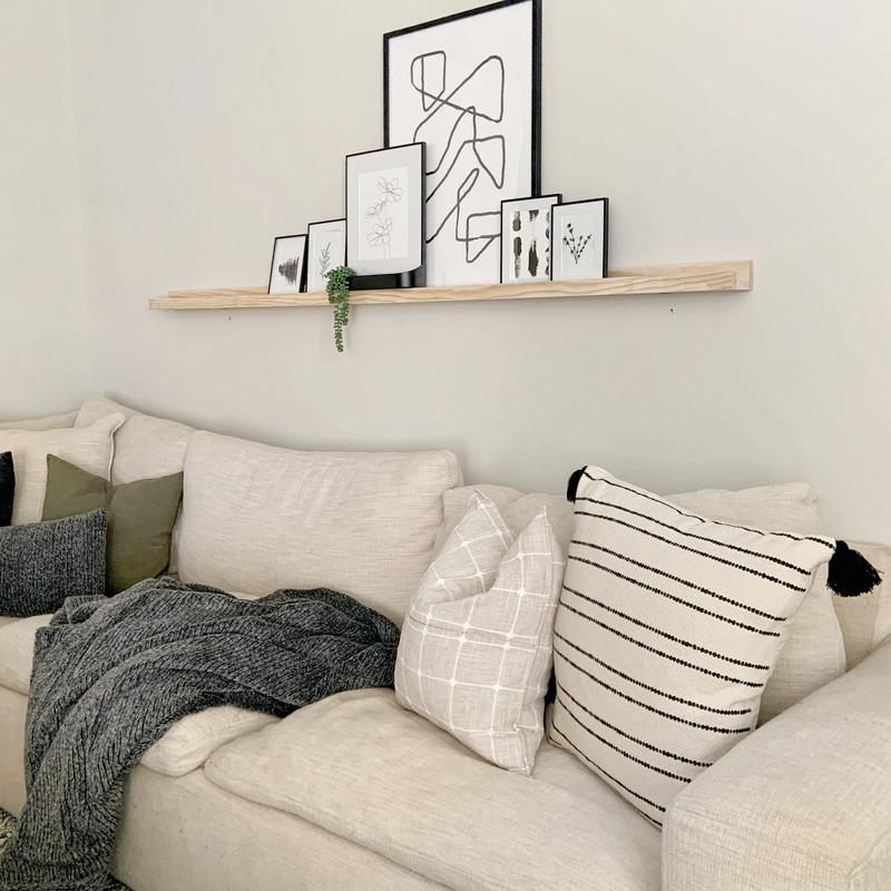 Frames on the picture ledge