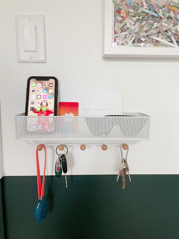 Estique Shelf with Hooks