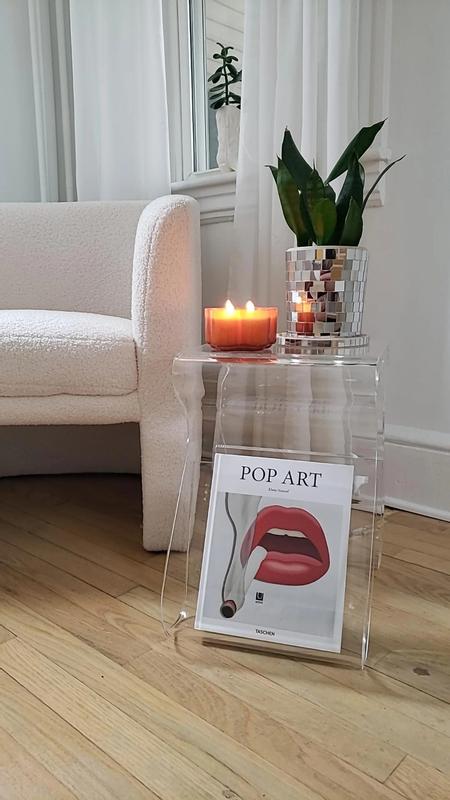 Magino Stool | Modern Acrylic Magazine Rack & Record Holder