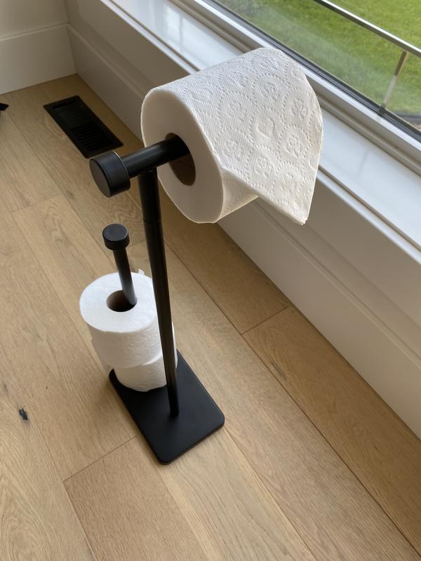 Umbra Cappa Toilet Paper Holder & Reserve - Black