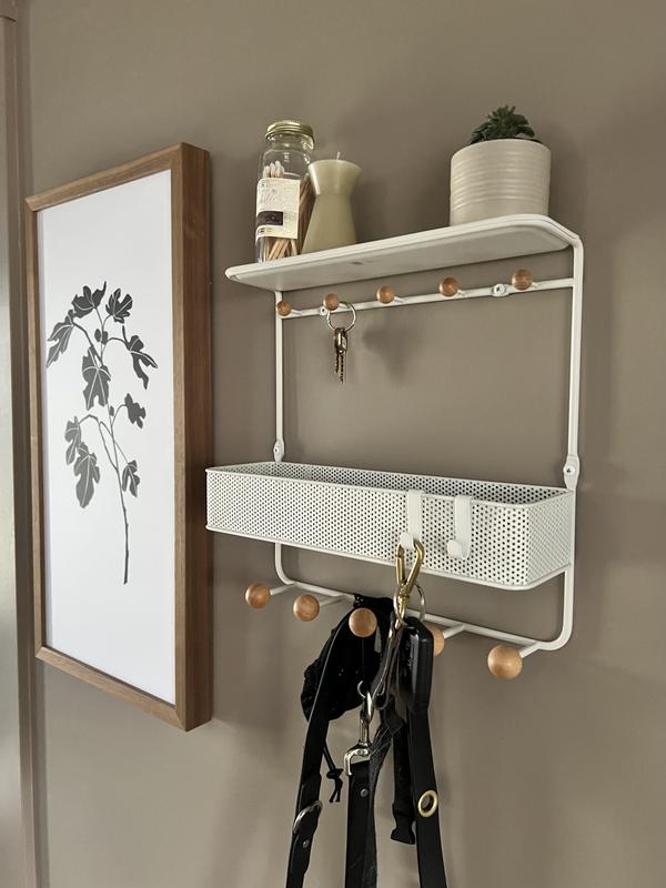 Estique Shelf With Hooks, Ikea Vesiak