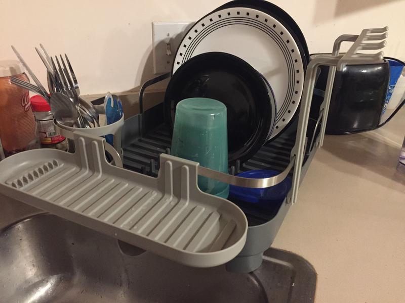 UMBRA -UDry Over The Sink Dish Rack With Dry Mat